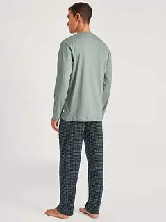 Пижама (Прямые брюки и рубашка с длинными рукавами и планкой на пуговицах) серого цвета CALIDA 48161c959
